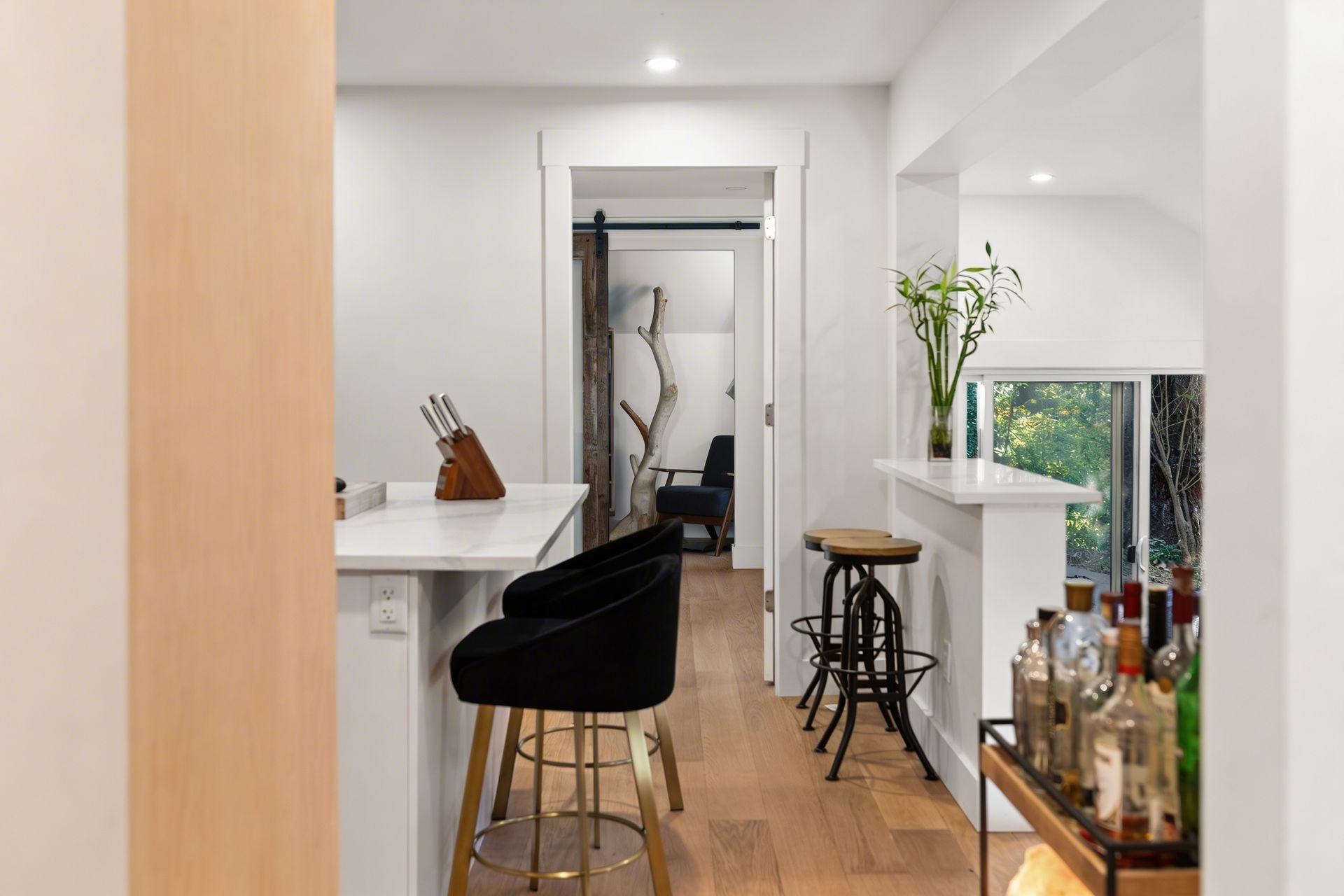 View of the kitchen from the entry at 1709 Falcon Heights Road, Goldstream, Langford